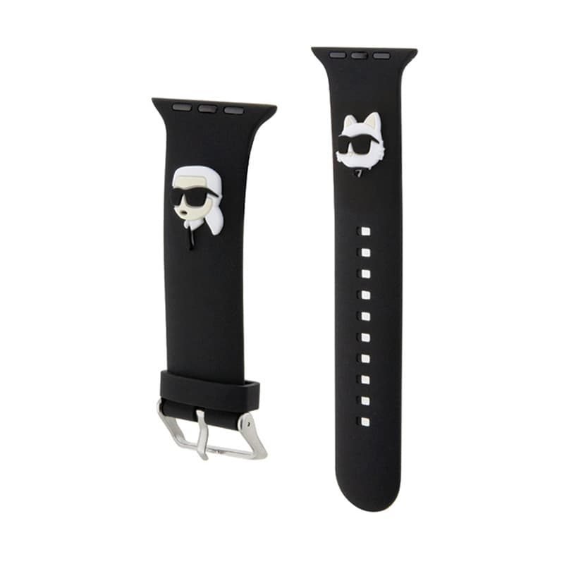 Karl Lagerfeld 3D Rubber Karl & Choupette Heads NFT - Strap for Apple Watch 38/40/41 mm (black) 3