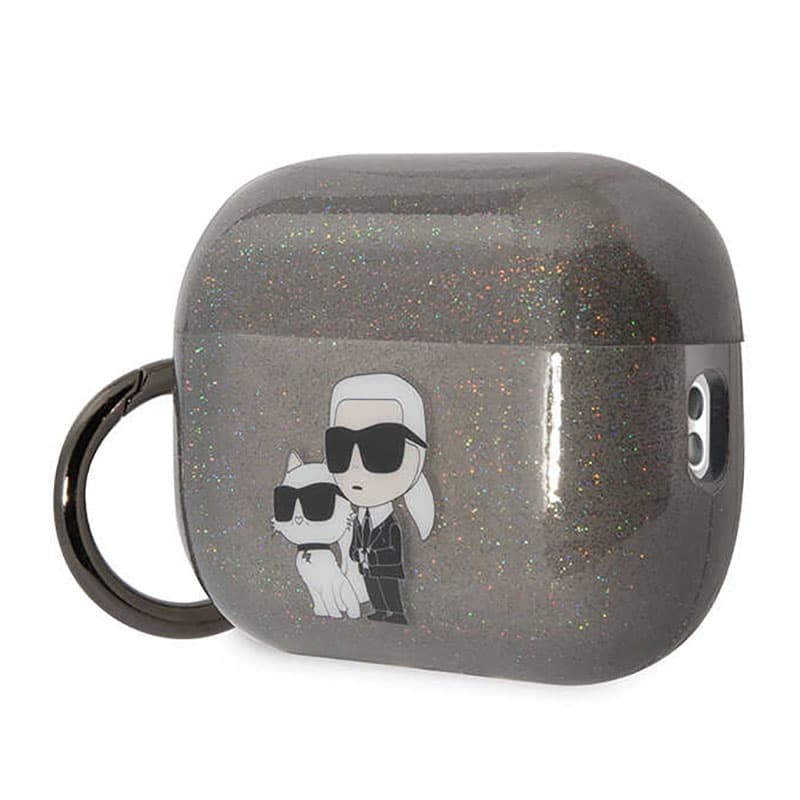 Karl Lagerfeld Glitter NFT Karl & Choupette - Case for Apple AirPods Pro 2 (Black) 3
