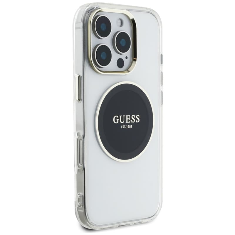 Guess IML Metal Colored Circle Classic Logo MagSafe - Case for iPhone 16 Pro (black) 4