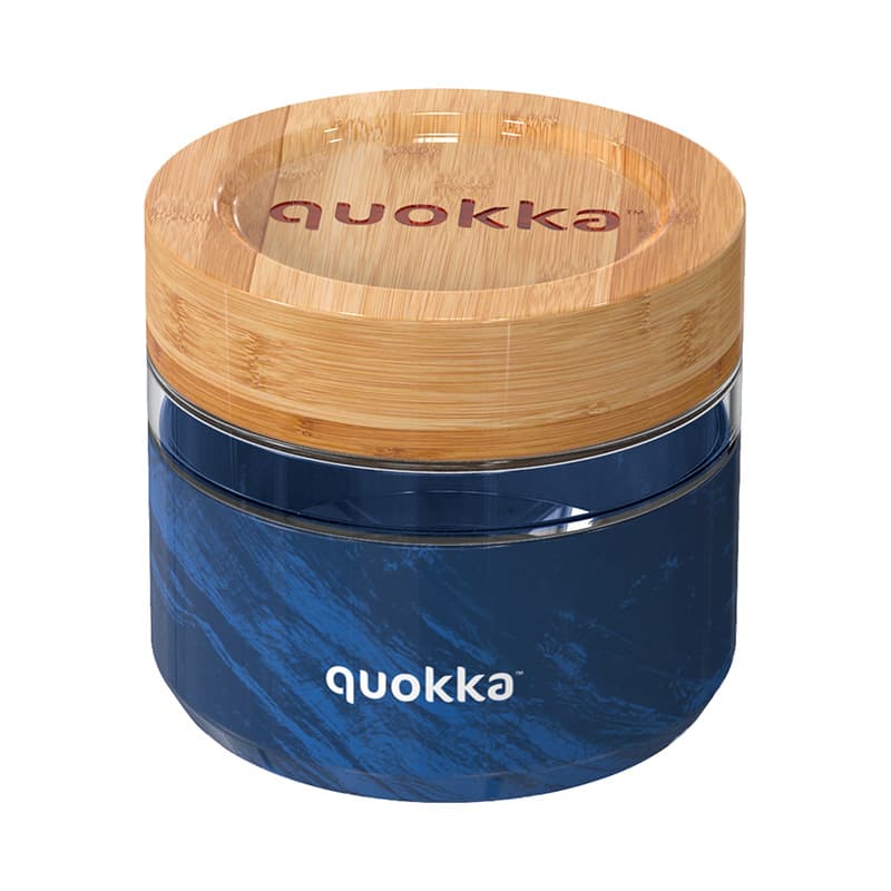 Quokka Deli Food Jar - Glass Food Container / Lunchbox 500 ml (Wood Grain) 1