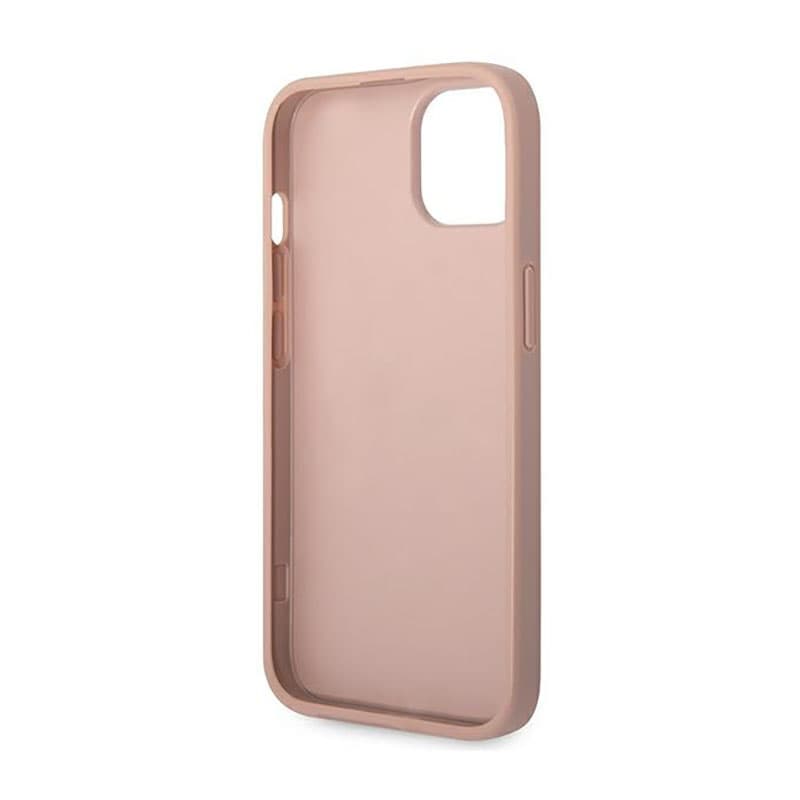 Guess Saffiano Metal Logo Stripes - Case for iPhone 14 Plus (Pink) 7