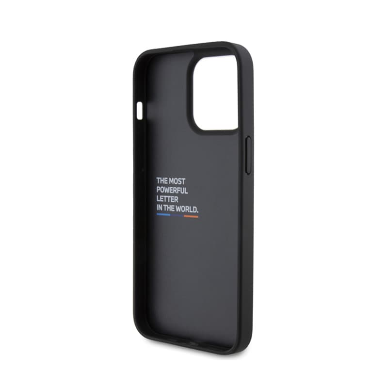 BMW Leather Hot Stamp Tricolor - Case for iPhone 15 Pro Max (black) 7
