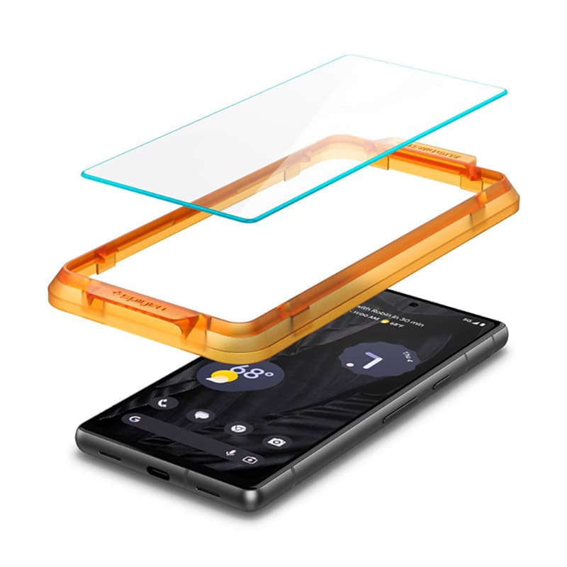 Spigen Alm Glas.TR 2-Pack - Tempered glass for Google Pixel 7A (Transparent) 5