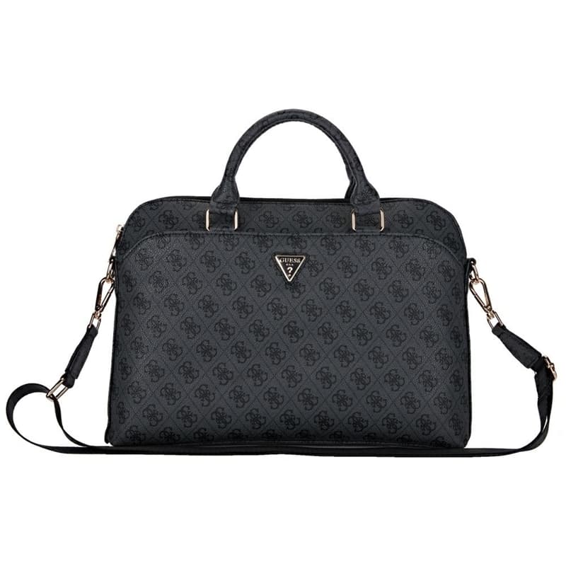 Guess 4G Zipper Pocket Triangle Logo - Laptop Bag 15" (black)
