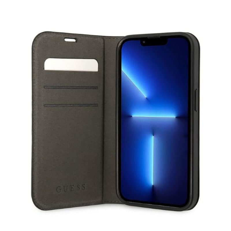 Guess 4G Metal Camera Outline Booktype Case - Case for iPhone 14 Pro (Black) 4