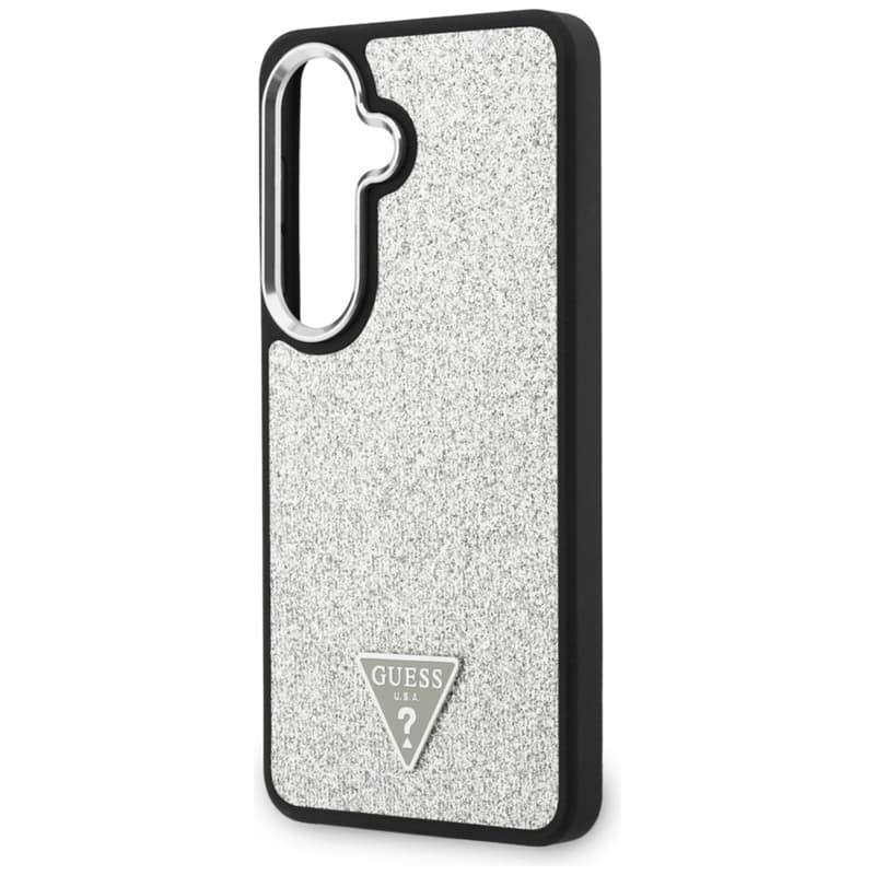 Guess Fixed Glitter Triangle MagSafe - Samsung Galaxy S26 Case (Silver) 6