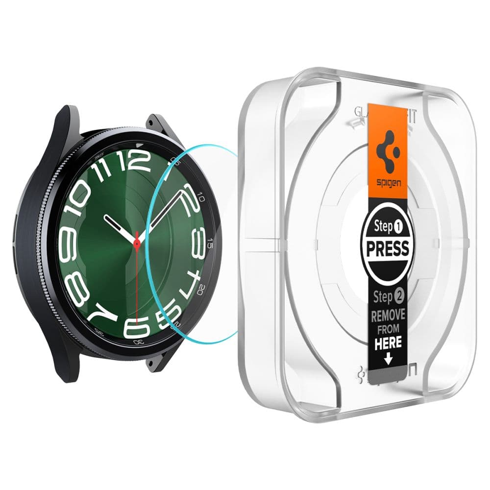 Spigen GLAS.TR EZ FIT 2-Pack - Tempered glass for Samsung Galaxy Watch 6 Classic 47 mm (2 pcs) 3