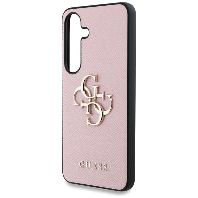 Guess Grained Big 4G Logo Small Classic Logo - Case for Samsung Galaxy S25 (pink) 6