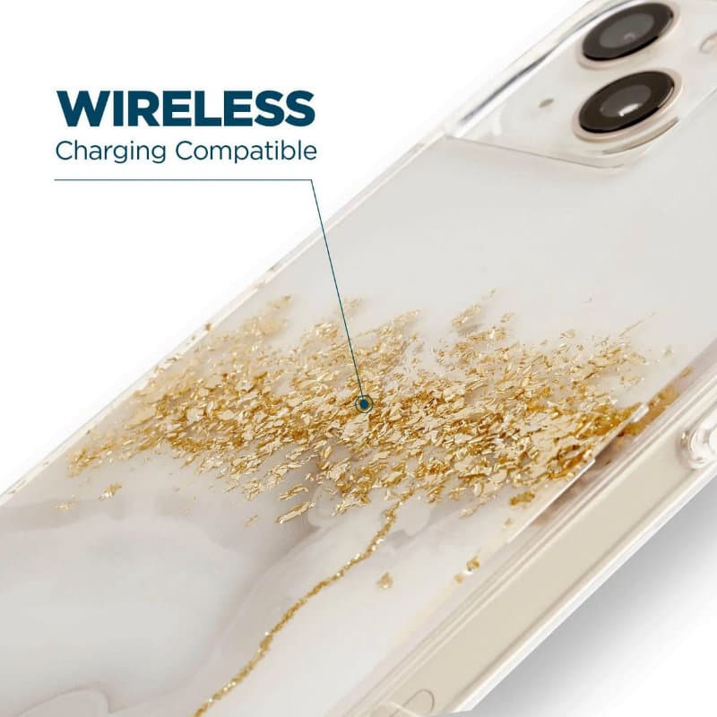 Case-Mate Karat - Case decorated in gold for iPhone 14 Plus (Marble) 7
