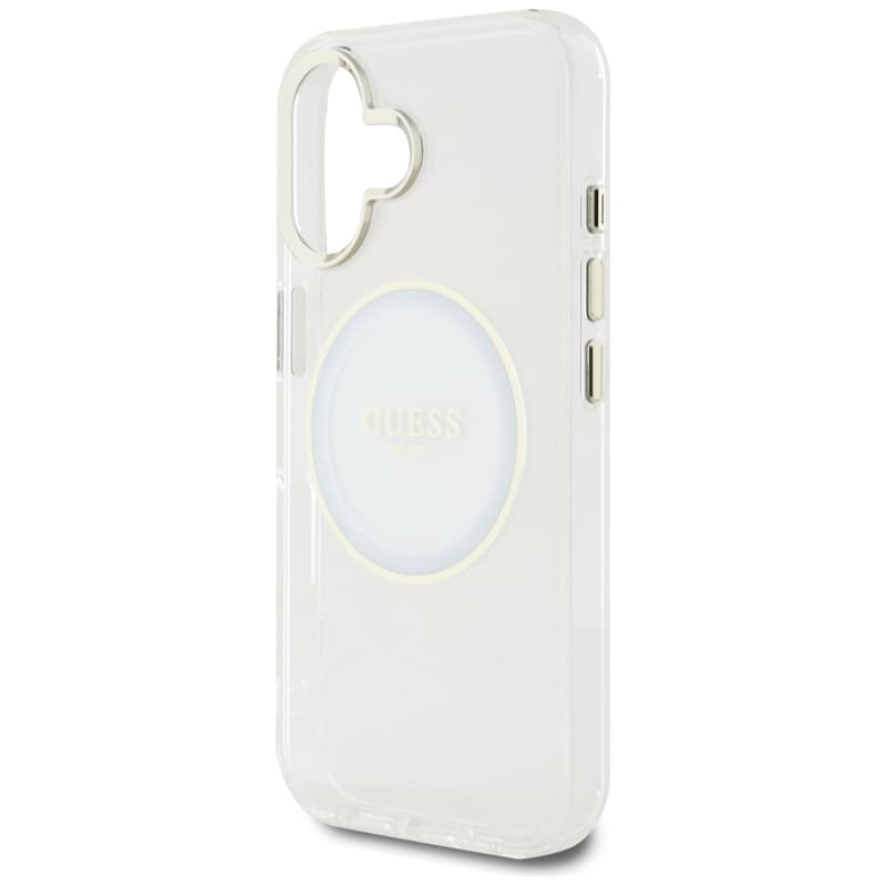 Guess IML Metal Colored Circle Classic Logo MagSafe - Case for iPhone 16 (white) 6