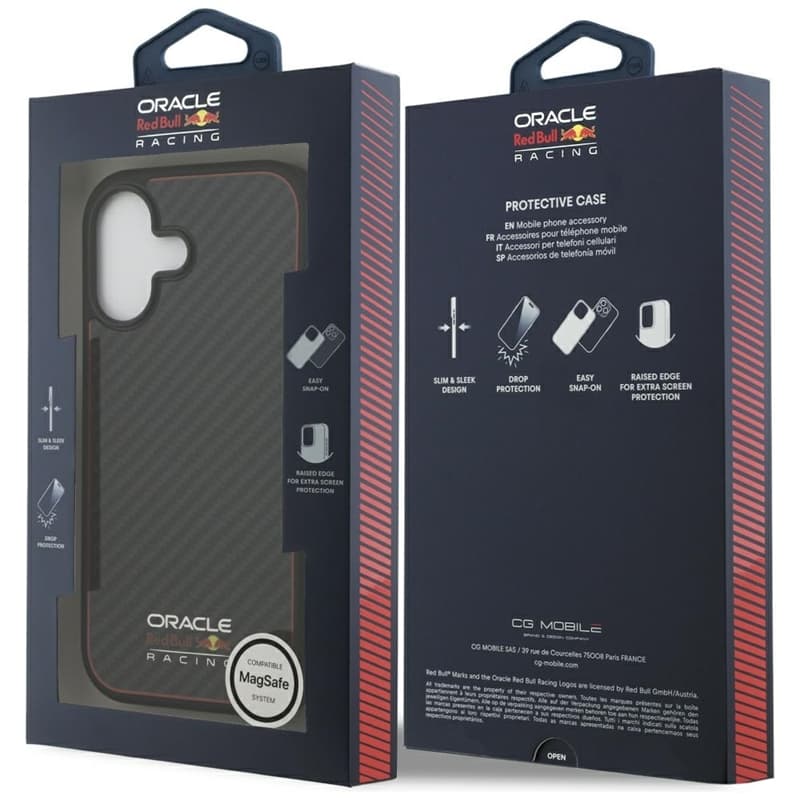 Red Bull Kevlar Logo Matt MagSafe - iPhone 17 Case (Black) 8