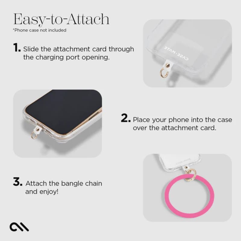 Case-Mate Phone Bangle - Wrist Strap for Smartphone (Fuchsia) 6