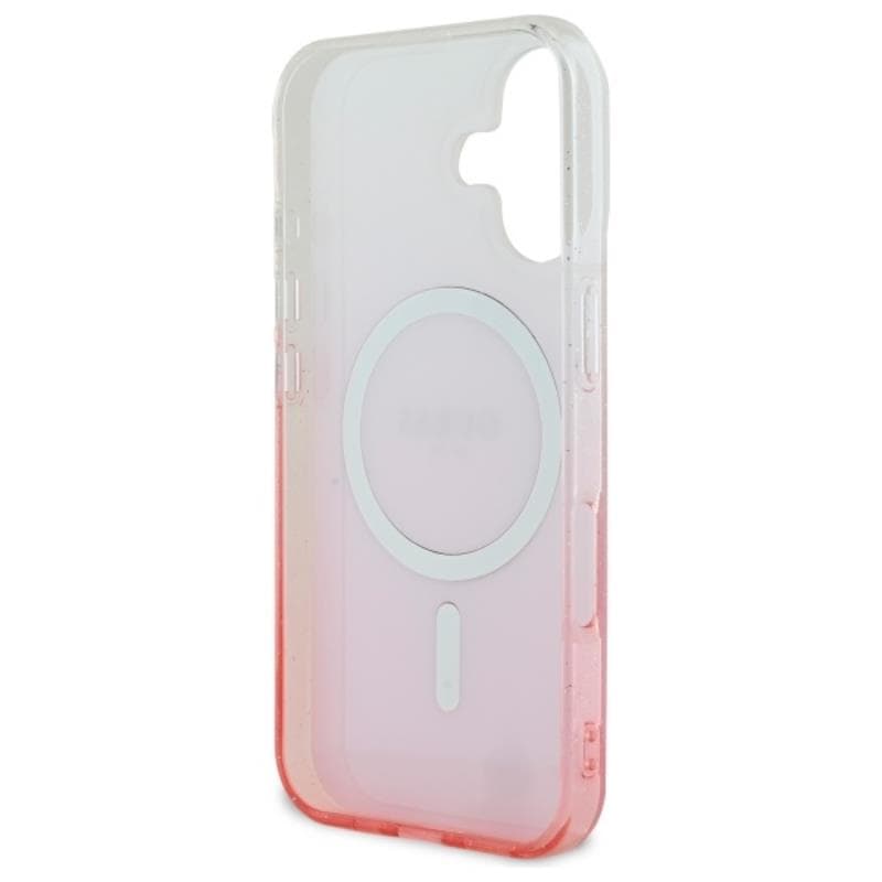Guess IML Glitter Gradient MagSafe - Case for iPhone 16 (Pink) 7