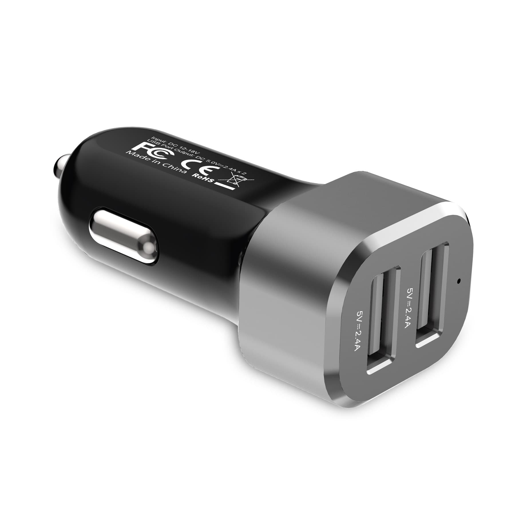 Crong Power Car Charger 24W - Car charger 2xUSB 2.4A (aluminum) 5