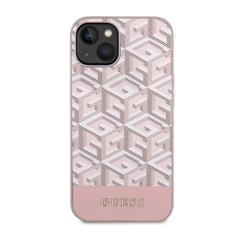 Guess GCube Stripes MagSafe - Case for iPhone 14 Plus (Pink) 3