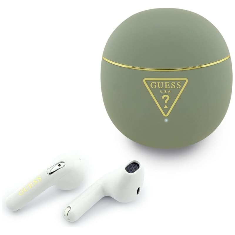 Guess Gold Line Triangle - TWS Bluetooth Headphones + Charging Case (khaki) 1