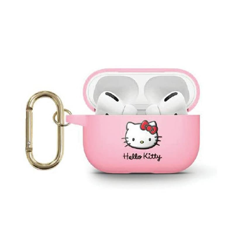 Hello Kitty Silicone 3D Kitty Head - Case for AirPods 3 (pink) 1