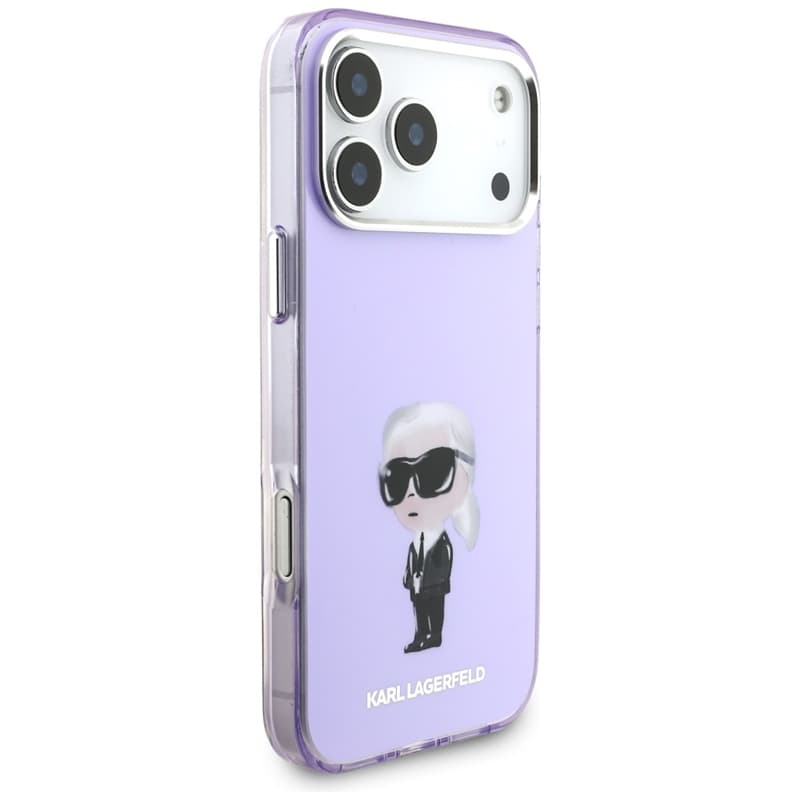 Karl Lagerfeld IML Aquarelle Karl & Choupette & Logo MagSafe - Case iPhone 17 Pro Max (Purple) 4