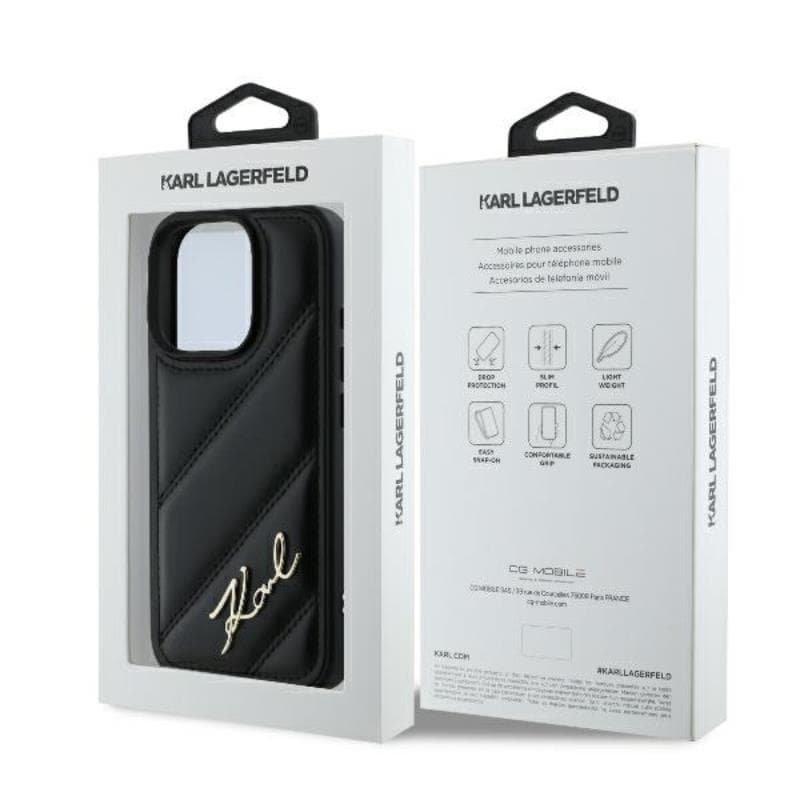 Karl Lagerfeld Quilted Signature - Case for iPhone 16 Pro (black) 8