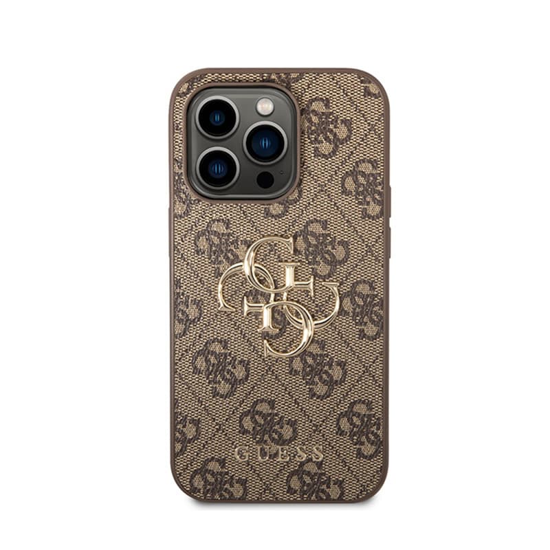 Guess 4G Big Metal Logo - Case for iPhone 15 Pro (brown) 3