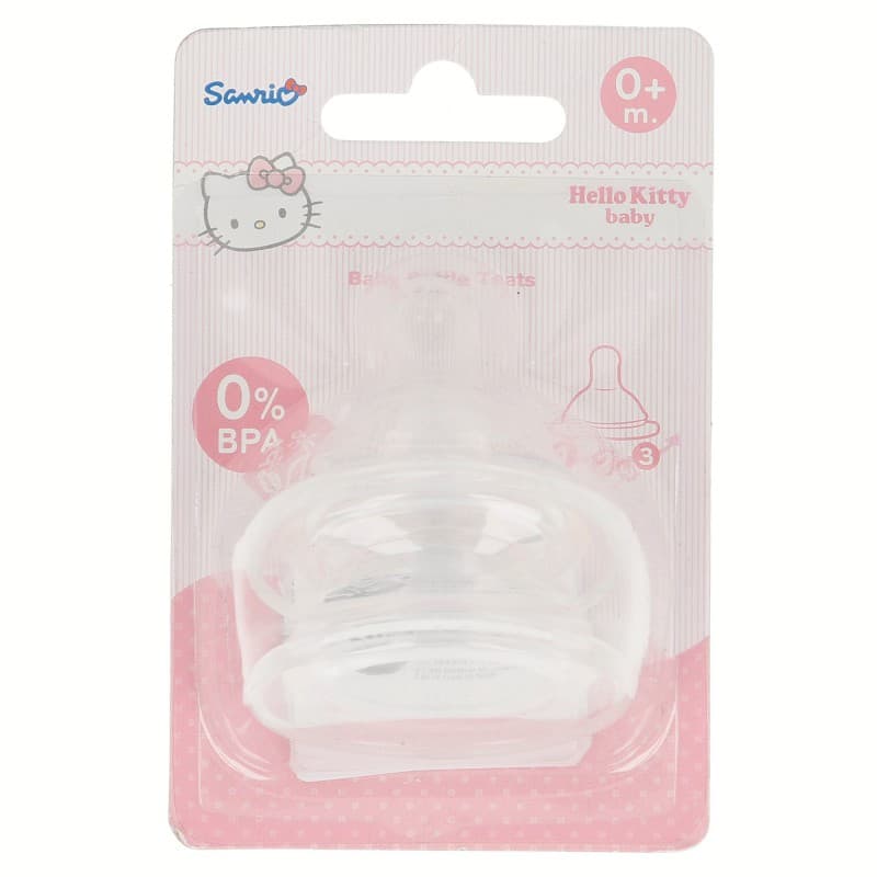 Hello Kitty - Silicone nipple for 0 m + bottle (2 pcs) 2