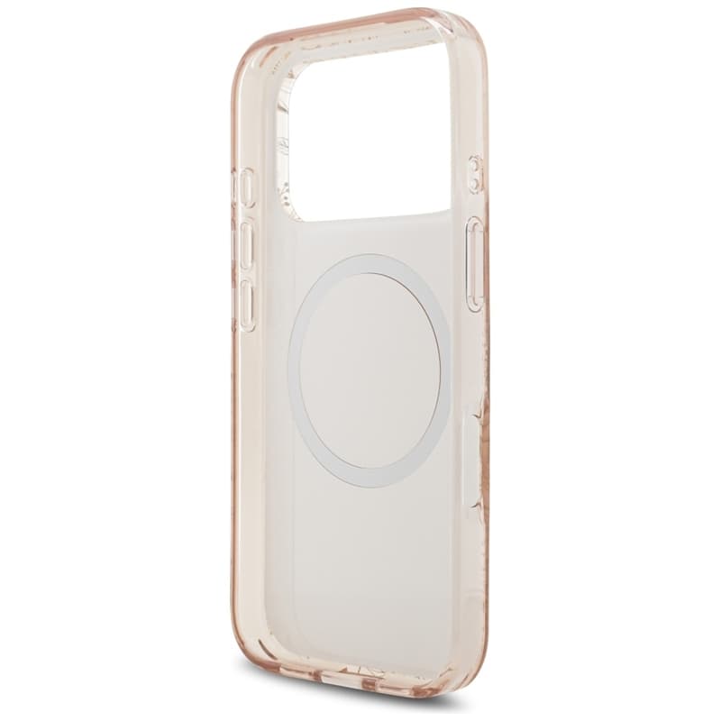 Guess IML Flowers Electro Pearl Strap MagSafe - Case iPhone 17 Pro (pink) 7