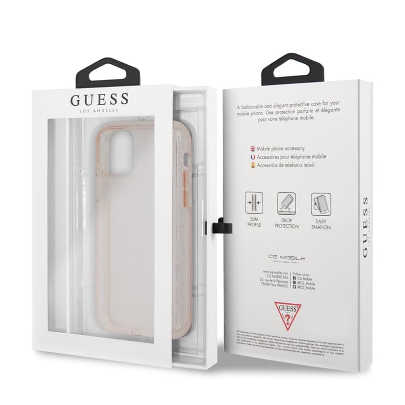 Guess Glitter Case iPhone 11 Pro Max (Pink) 7