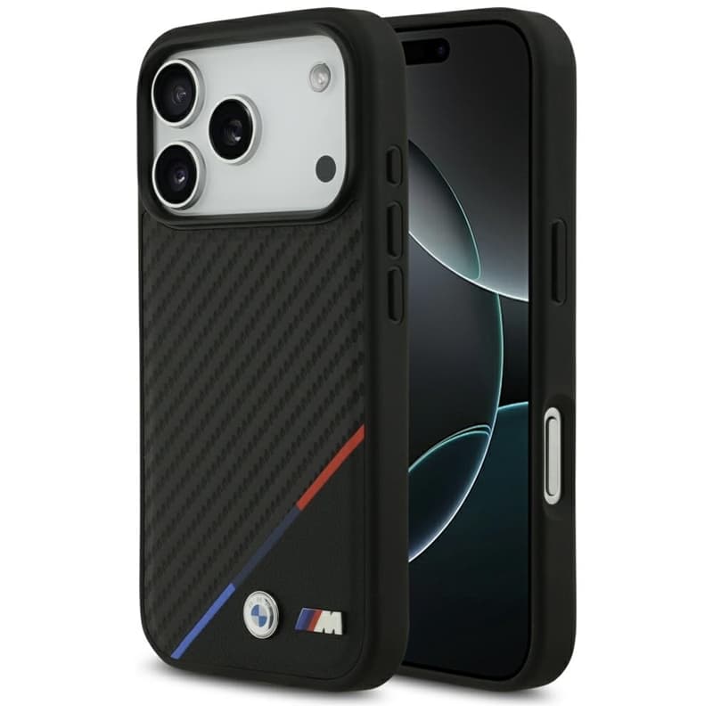 BMW M Carbon Tricolor Line MagSafe - Case iPhone 17 Pro (black) 1