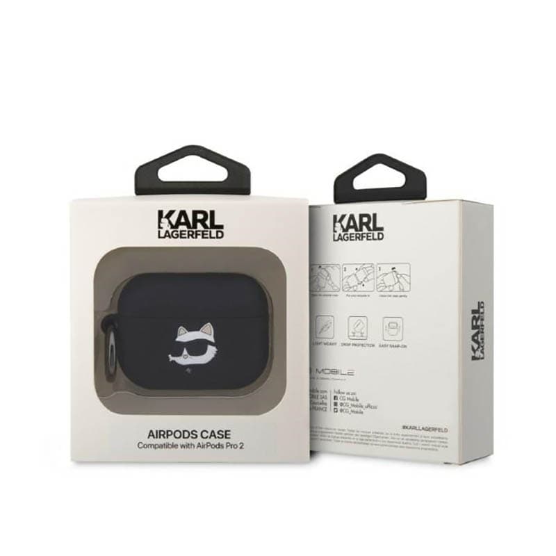 Karl Lagerfeld Silicone NFT Choupette Head 3D - AirPods Pro 2 Case (black) 4