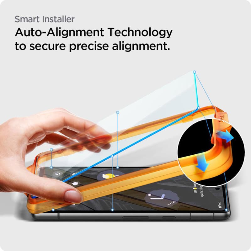 Spigen Alm Glas.TR 2-Pack - Tempered glass for Google Pixel 7A (Transparent) 7