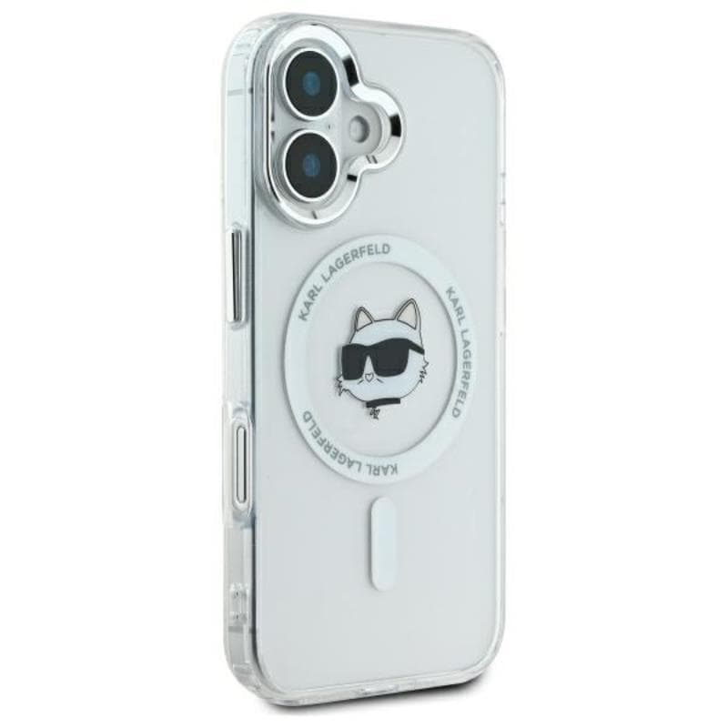Karl Lagerfeld IML Metal Choupette Head MagSafe - Case for iPhone 16 Plus (white) 4