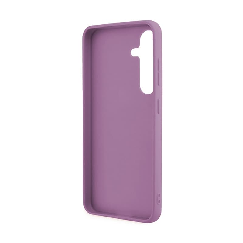 Guess Glitter Flakes Metal Logo Case - Case for Samsung Galaxy S24 (Purple) 7