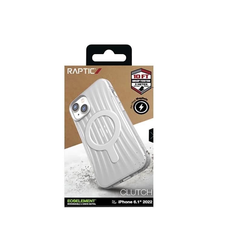X-Doria Raptic Clutch MagSafe - Biodegradable case for iPhone 14 (Drop-Tested 3m) (Clear) 8