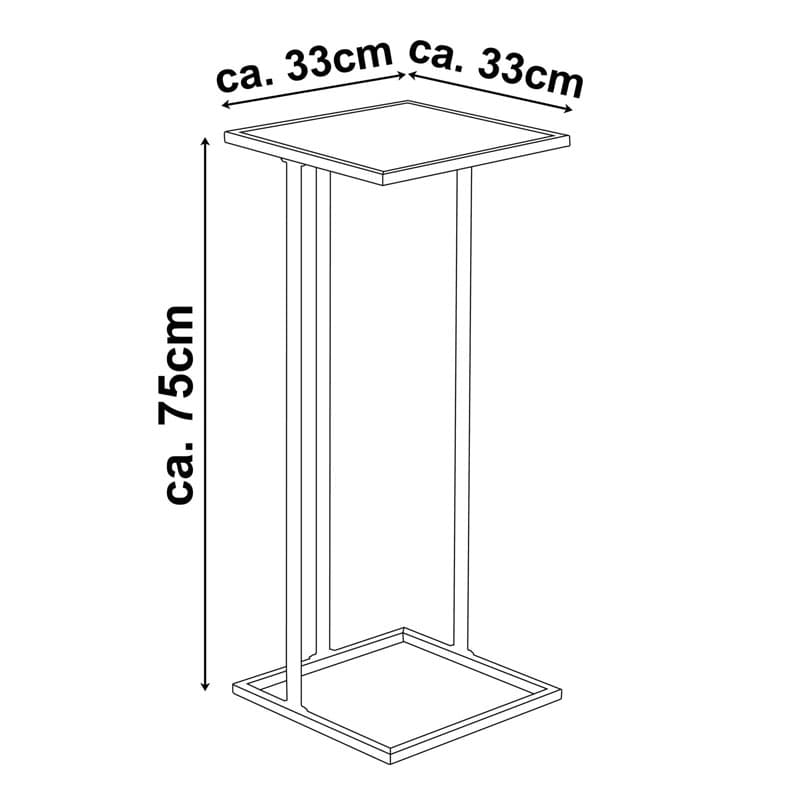 Arti Casa - Side table, helper (Black) 5