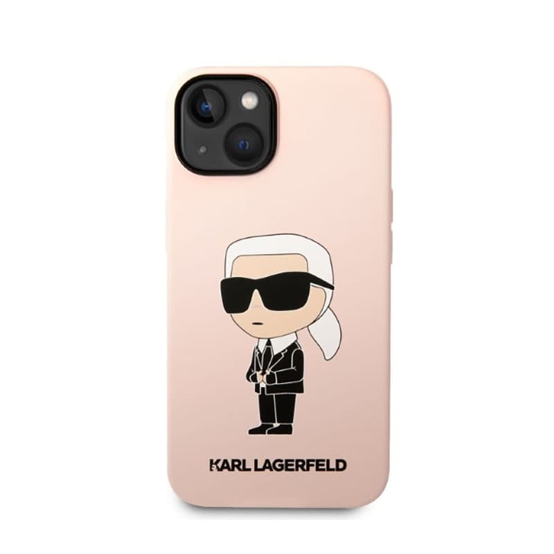 Karl Lagerfeld Silicone NFT Ikonik MagSafe - Case for iPhone 14 Plus (Pink) 3