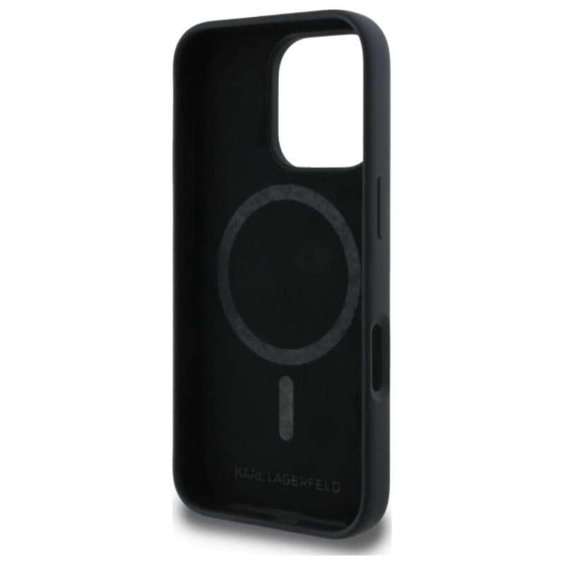 Karl Lagerfeld Silicone Double Heads Print MagSafe - Case iPhone 16 Pro Max (black) 7