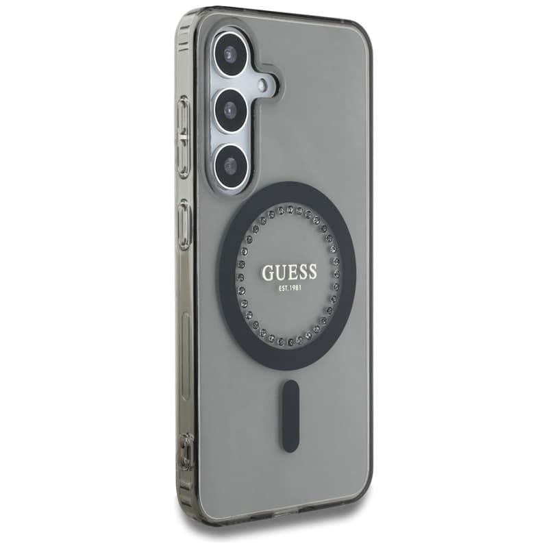 Guess Rhinestones Printed Classic Logo MagSafe - Case for Samsung Galaxy S25 (black) 4