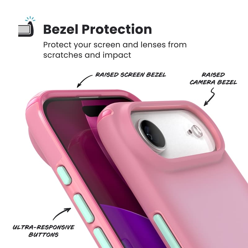 Speck Presidio Lux MagSafe - iPhone Air Case (Ibis Pink / Dark Ibis / Kanon Green) 4