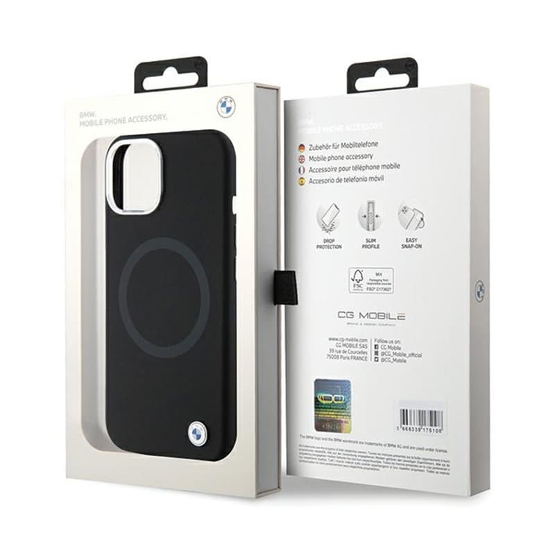 BMW Signature Liquid Silicone MagSafe - Case for iPhone 15 (Black) 8