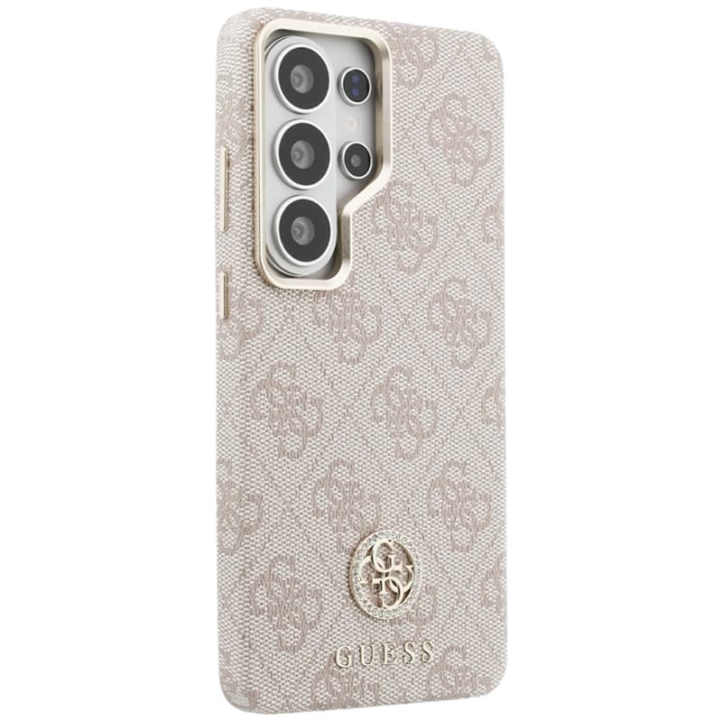 Guess 4G Rhinestone Round Logo MagSafe - Samsung Galaxy S26 Ultra Case (Pink) 4