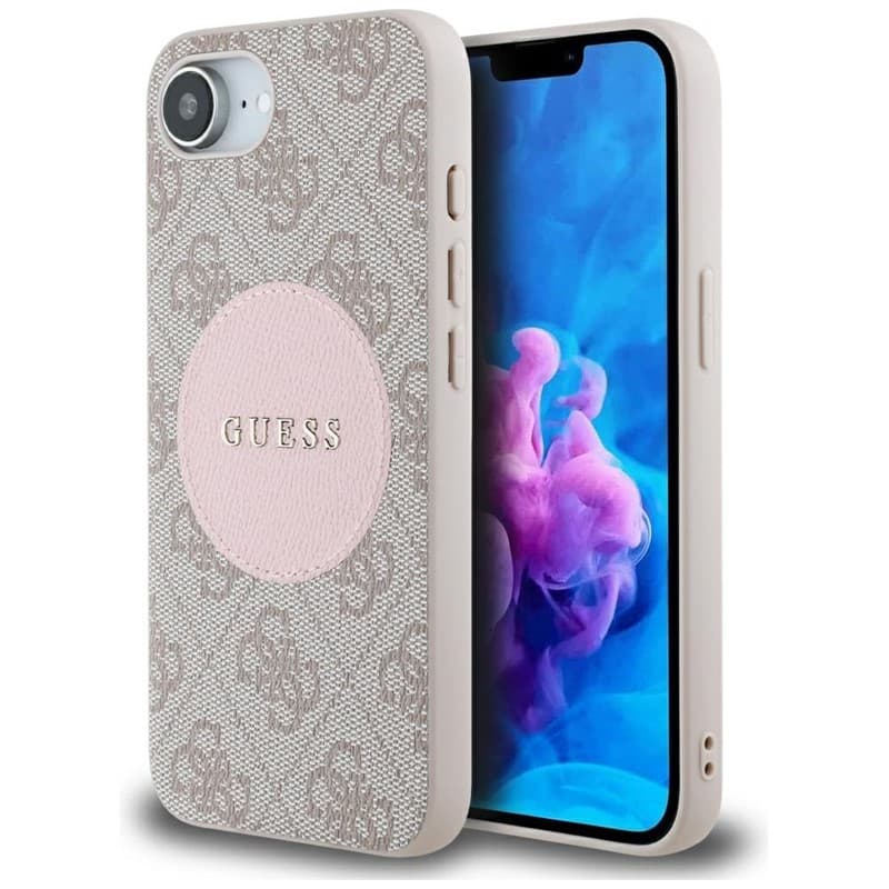 Guess 4G Circle Classic Logo MagSafe - Case for iPhone 16e (pink) 1