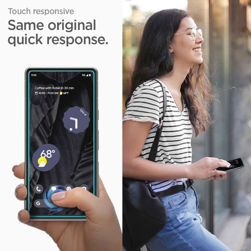 Spigen Alm Glas.TR 2-Pack - Tempered glass for Google Pixel 7A (Transparent) 8