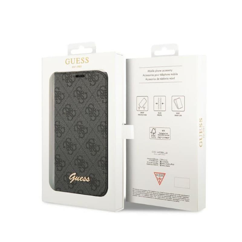 Guess 4G Metal Camera Outline Booktype Case - Case for iPhone 14 Pro (Black) 7