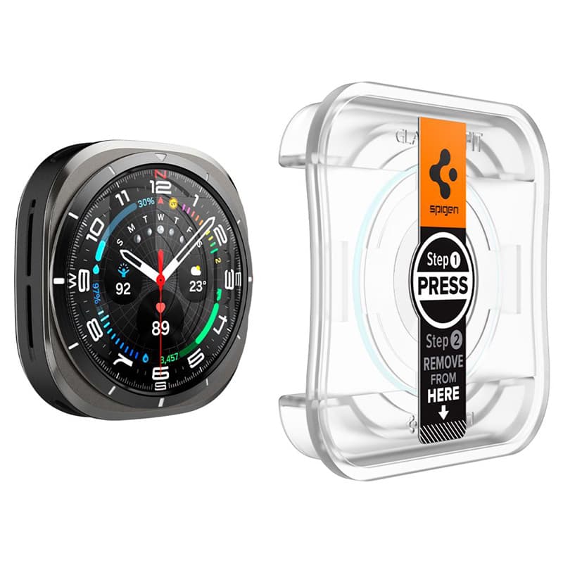 Spigen GLAS.TR EZ FIT 2-Pack - Tempered glass for Samsung Galaxy Watch Ultra 47 mm (2025/2024) (2 pieces) 3