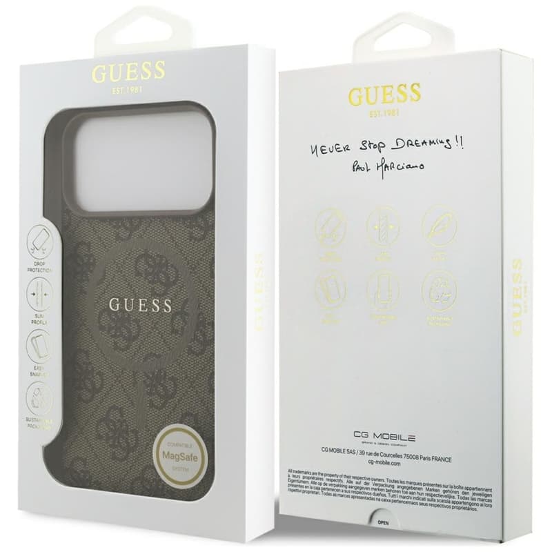 Guess 4G Ring Classic Logo MagSafe - Case iPhone 17 Pro Max (brown) 8