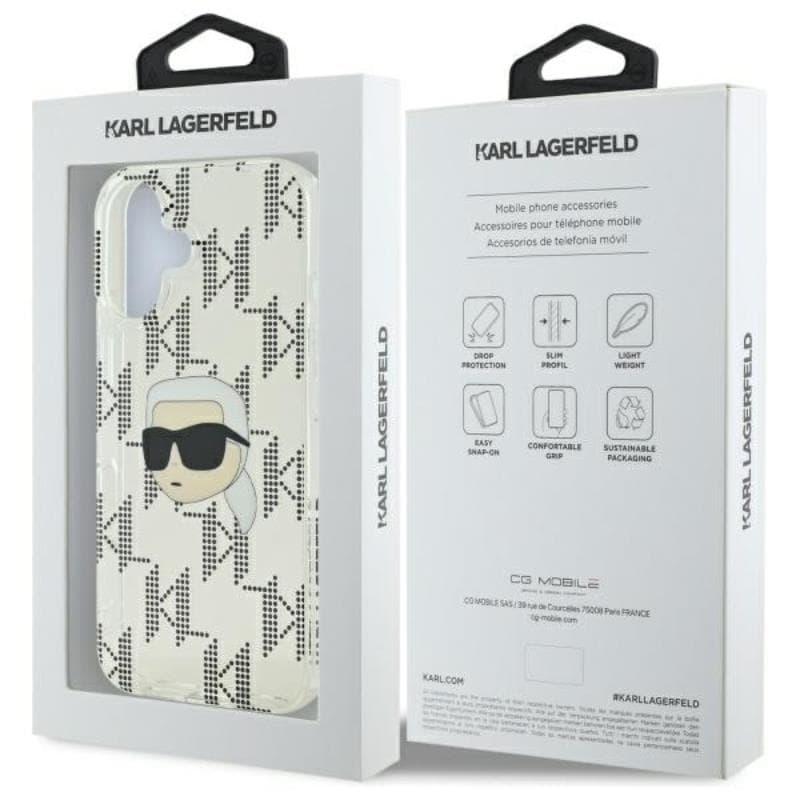 Karl Lagerfeld IML Karl Head Electroplated - Case for iPhone 16 (transparent) 8