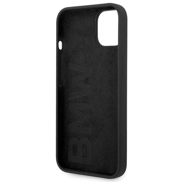 BMW Liquid Silicone Case Metal Logo for iPhone 14 (Black) 7