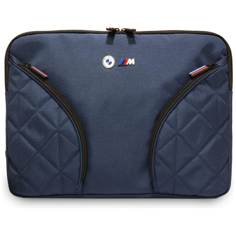 BMW Nylon Pockets & Metal Logo - 14" Notebook Case (Navy Blue)