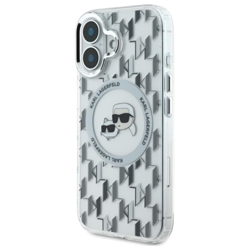 Karl Lagerfeld IML Monogram Karl & Choupette Head MagSafe - Case for iPhone 16 (transparent) 2