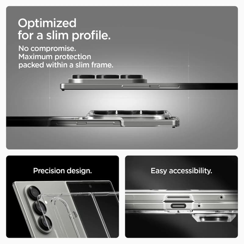 Spigen Airskin Mag MagSafe - Case for Samsung Galaxy Z Fold 7 (Clear/White) 7